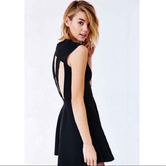Urban Outfitters BNWT black mini open back dress - Picture 2 of 16